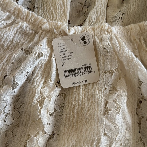 Free People- Stacey Lace Top S - Picture 10 of 10